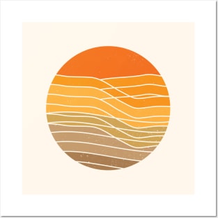 Sunset Waves Posters and Art